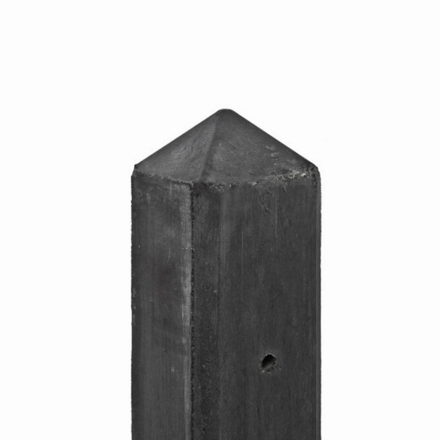 Betolux Beton-tussenpaal met diamantkop 10x10x280 cm ongecoat Antraciet