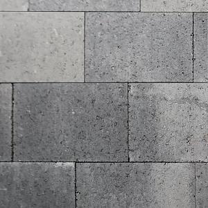 Vlaksteen 20x30x6 cm, Grijs/zwart genuanceerd
