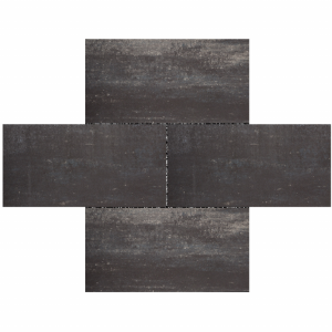 Betontegel cottage stone Somerset 30x60x4 cm Grijs/zwart