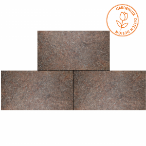 Cera5line Italiaans Porfier 20x40x5 cm Rood/antraciet