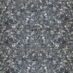 Beach Pebbles 40-60 mm Zwart, zak 20 kg