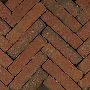 Art Bricks waalformaat Fabritius 5x20x6 cm Rood/bruin getrommeld