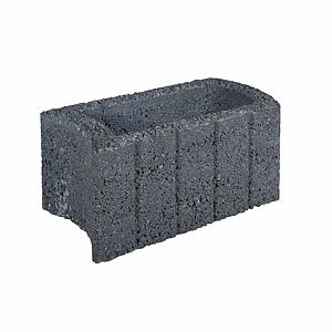 Ovalflor 40x21x20 cm Zwart