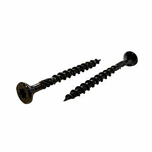 Spaanplaatschroeven verzinkt zwart Torx 20 Platkop 4x45 mm (200 st)