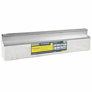 Hydroblob set, slimline lijngoot verzinkt en D45 unit, 120x20x30 cm