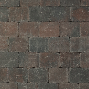 Metro Trommelsteen 15x20x6 bruin/zwart genuanceerd