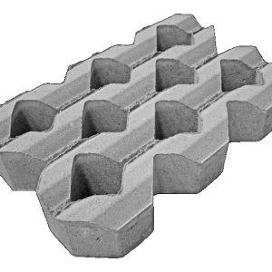 Grastegel type A 60x40x12 cm Grijs