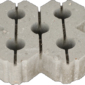 Grastegel type W 40x40x12 cm Grijs