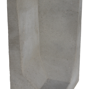L-hoekelement 80x40x40 cm Grijs