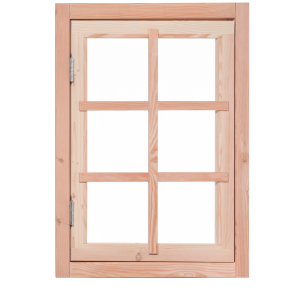 Douglas 6-ruits uitzetraam 70x90 cm Blank
