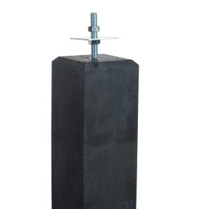 Betonpoer met verstelbare steun 18x18x50 cm Antraciet, draadeind M20