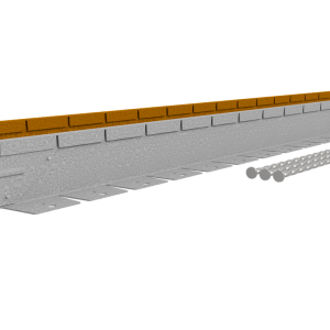 Flexline Borderrand Gegalvaniseerd 7,5cm lengte 220cm incl. 3 grondpennen en verbindingsplaat