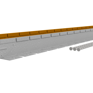 Flexline 75 mm, Gegalvaniseerd incl. per strip 3 grondnagels en verbindingsplaat