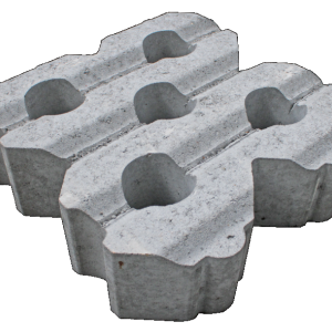 Grastegel type H 40x40x12 cm Grijs