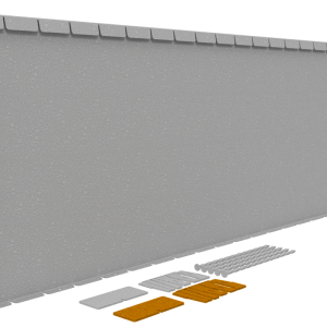 Flexline borderrand Cortenstaal 216x56 cm