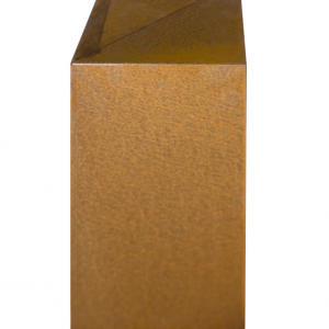 Cortenstaal overzetstuk hoek 17/17x45x12 cm tbv wallblock