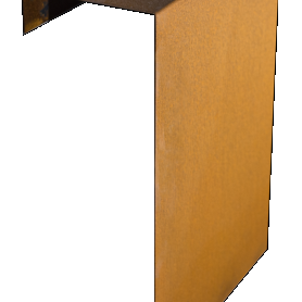 Cortenstaal overzetstuk 50x45x12 cm tbv wallblock