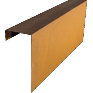 Cortenstaal overzetstuk 100x30x12 cm tbv wallblock
