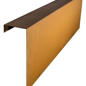 Cortenstaal overzetstuk 150x45x12 cm tbv wallblock