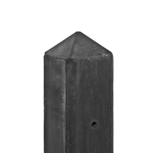 Beton-tussenpaal met diamantkop 10x10x280 cm sponning 27 cm ongecoat Antraciet