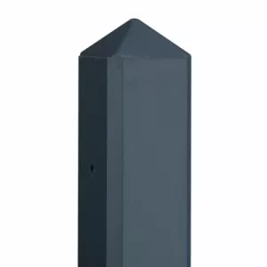 Beton-hoekpaal met diamantkop 10x10x280 cm sponning 27 cm gecoat Antraciet