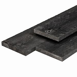 Plank 2,2x20x300 cm Douglas fijnbezaagd, zwart gedompeld
