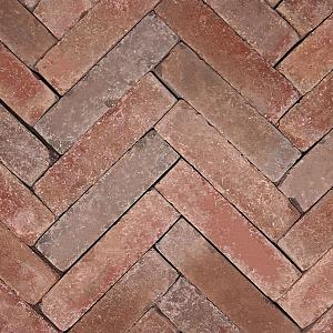 Hollandse Streken waalformaat Goois 5x20x6 cm Rood/bruin getrommeld