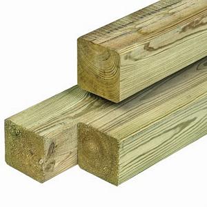 Paal 6,8x6,8x270 cm Grenen geschaafd