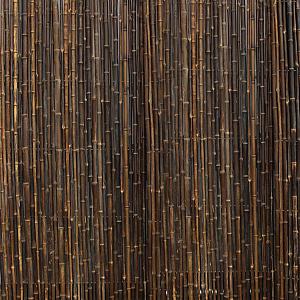 Bamboescherm op rol 180x180 cm zwart