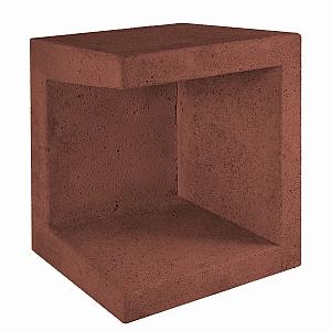 U-hoekelement 40x40x50 cm Corten/bruin