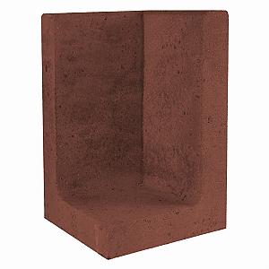 L-hoekelement 30x30x40 vm Corten/bruin
