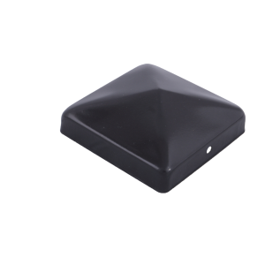 Paalornament piramide 91mm zwart