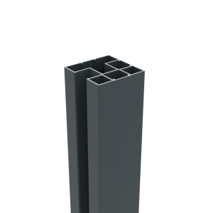 H-paal alumiunium Boston 7,5x7,5x300 cm + afwerkingsprofiel 0,4x2,4x300 cm