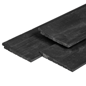 Zweeds rabat 1,1/2,2x19,5x500 cm Douglas, zwart geïmpregneerd