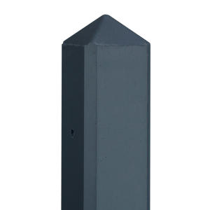 Beton-tussenpaal met diamantkop 10x10x280 cm sponning 27 cm gecoat Antraciet