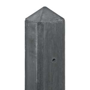Beton-hoekpaal met diamantkop 10x10x280 cm sponning 27 cm ongecoat Antraciet