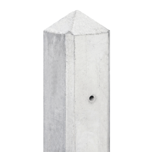 Beton-T-paal IJssel met diamantkop 10x10x280cm Wit/Grijs