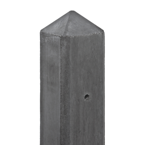 Beton-motief H-paal Schie met diamantkop 10x10x280 cm Antraciet t.b.v. scherm 130x180 cm