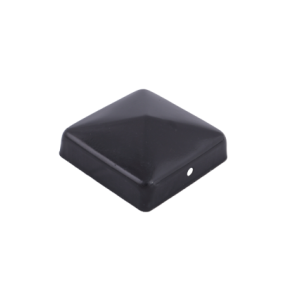 Paalornament piramide 71x71mm zwart