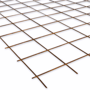 Bouwstaalmat 2x3m 0,4x15x15 Roest