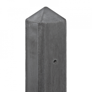 Beton-motief tussenpaal Schie met diamantkop 10x10x280 cm Antraciet