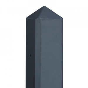 Beton-T-paal IJssel met diamantkop 10x10x280 cm gecoat Antraciet t.b.v. scherm 180x180 cm