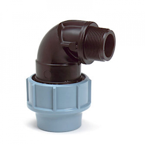 Tyleenslang draadknie 90° Kiwa 1x klem 16mm 1x buitendraad ½