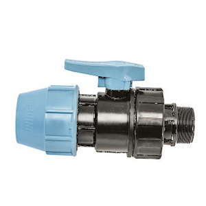 Tyleenslang PP kogelkraan Kiwa 1x klem 25mm 1x buitendraad ¾