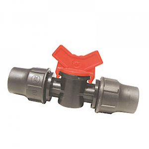 Koppeling met afsluiter 2x klem 16mm