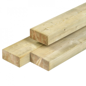 Regel 4,5x9,5x420 cm NE Vuren geschaafd, groen geïmpregneerd