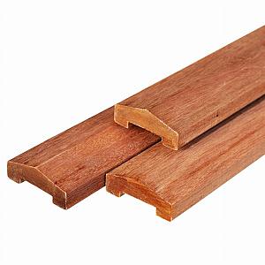 Hardhout afdekkap met sponning 180x7x3,5 cm geschaafd