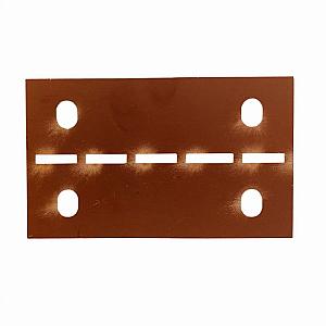 Buigbaar koppel-/hoekplaatje Cortenstaal