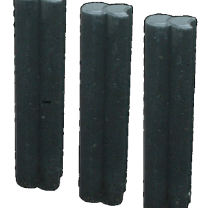 Duo Palissadepaal 40xØ6 cm Antraciet