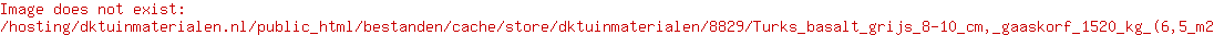 Turks basalt grijs 8-10 cm, gaaskorf 1520 kg (6,5 m2)
